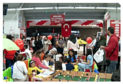 23 Nisan Şenliği zincir balon süsleme