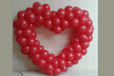 Evlilik yıldönümü kalp balon süsleme