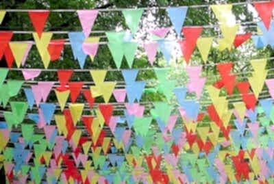 Şirket Pikniği Organizasyonu bayrak dekorasyonu